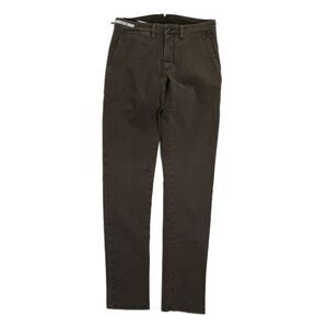 Bianchetti Womens Cotton Flat Front Straight Leg Casual Pants Brown Size 29